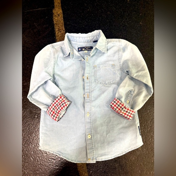 Ben Sherman boys long-sleeved button-down shirt in size 4T. - Picture 1 of 7